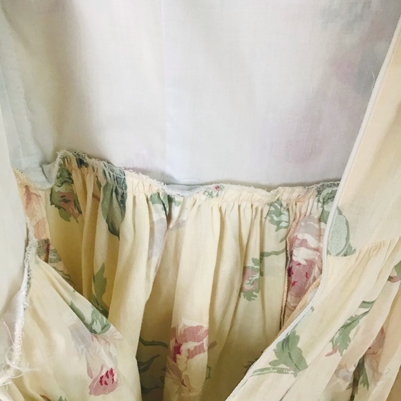 Vintage S.G. Gilbert Yellow Floral Dress - Picture 10 of 14